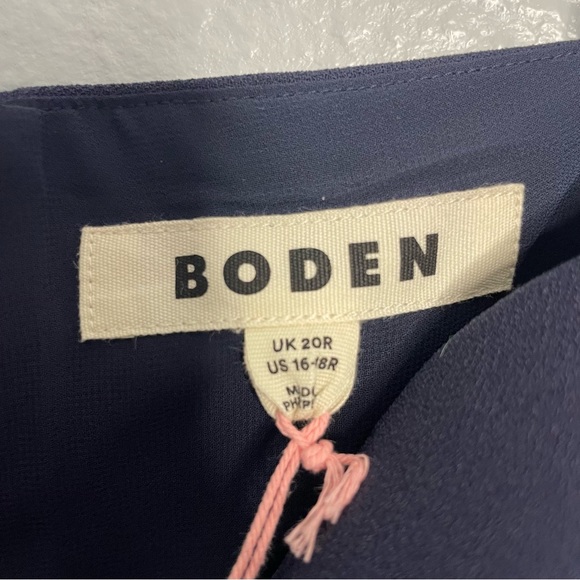 NWT Boden Navy Sweetheart Wideleg Sleeveless Jumpsuit with Pockets Size 16-18R - Picture 10 of 16